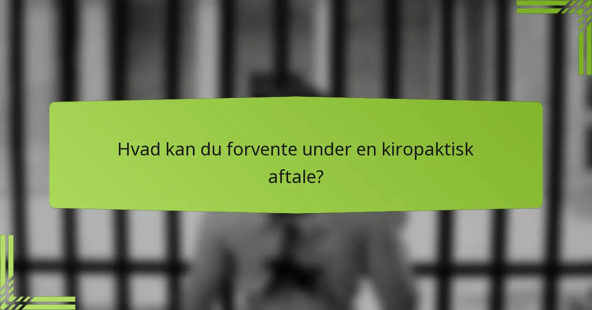Hvad kan du forvente under en kiropaktisk aftale?